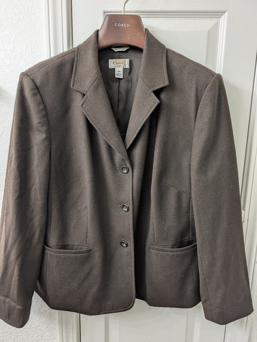 Talbots Women's Dark Brown Wool Blazer